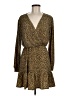 MNG Animal Print Gold Casual Dress Size 6 - photo 1