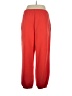 Athleta Solid Red Casual Pants Size L - photo 2