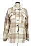 Unbranded 100% Polyester Plaid Ivory Coat Size M - photo 1