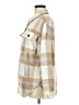 Unbranded 100% Polyester Plaid Ivory Coat Size M - photo 5