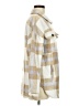 Unbranded 100% Polyester Plaid Ivory Coat Size M - photo 4