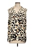 Unbranded Animal Print Ivory Sleeveless Blouse Size L (estimated) - photo 1