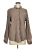 Splendid Houndstooth Brown Long Sleeve Button-Down Shirt Size M - photo 1
