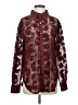 Galita 100% Polyester Paisley Burgundy Long Sleeve Blouse Size S - photo 1