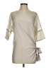 Gold Hawk Ivory Short Sleeve Blouse Size S - photo 1
