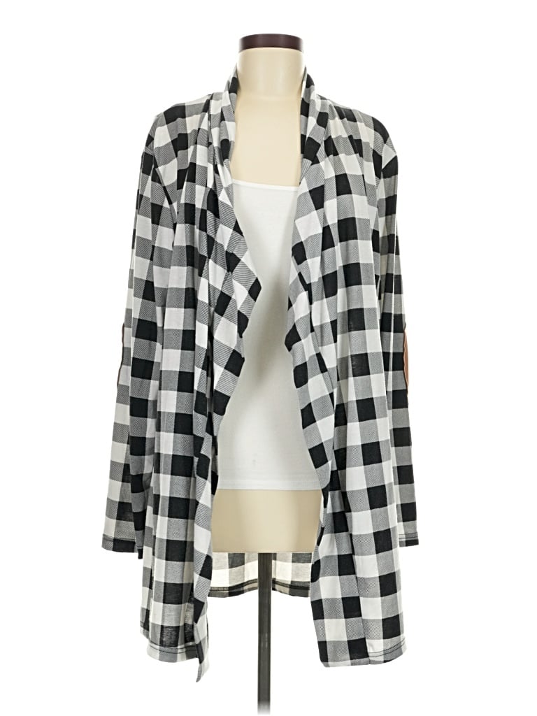 Pre-owned Grace & Emma Cardigan Sweater In Silver