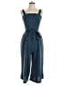 Assorted Brands Polka Dots Teal Blue Jumpsuit Size 10 - photo 1