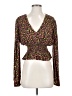 AFRM 100% Rayon Brown Long Sleeve Blouse Size S - photo 1