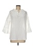 Shein 100% Polyester White 3/4 Sleeve Blouse Size 8 - 10 - photo 1