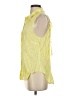 BCBGeneration Yellow Sleeveless Button-Down Shirt Size S - photo 5