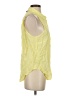 BCBGeneration Yellow Sleeveless Button-Down Shirt Size S - photo 4
