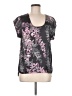 VERTIGO 100% Polyester Gray Short Sleeve Blouse Size M - photo 1