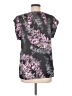 VERTIGO 100% Polyester Gray Short Sleeve Blouse Size M - photo 2