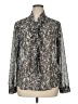 MICHAEL Michael Kors 100% Polyester Paisley Gray Long Sleeve Blouse Size XL - photo 1