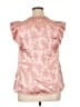 City Chic Floral Pink Sleeveless Blouse Size 14 Plus (XS) - photo 2