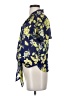 Eclair Floral Blue Short Sleeve Blouse Size S - photo 5