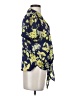 Eclair Floral Blue Short Sleeve Blouse Size S - photo 4