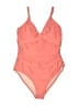 Cupshe Solid Pink One Piece Swimsuit Size 0X - photo 1