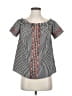 THML 100% Polyester Black Short Sleeve Blouse Size XS - photo 1