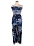 FUZZI 100% Nylon Graphic Blue Jumpsuit Size XL - photo 1