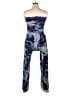 FUZZI 100% Nylon Graphic Blue Jumpsuit Size XL - photo 2