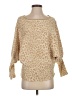 Main Strip Animal Print Tan Pullover Sweater Size S - photo 1