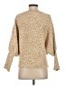 Main Strip Animal Print Tan Pullover Sweater Size S - photo 2