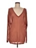 Leith Brown Long Sleeve Blouse Size M - photo 1