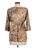 Ambrielle Animal Print Tan Brown 3/4 Sleeve Blouse Size L - photo 2