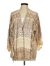 Ruby Rd. 100% Rayon Gold Kimono Size L - photo 1