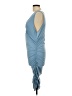 Shein Solid Blue Cocktail Dress Size L - photo 5
