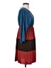 LUCCA Color Block Blue Casual Dress Size S - photo 4