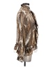 Grege 100% Polyester Brown Tan Long Sleeve Blouse Size 3 - photo 4