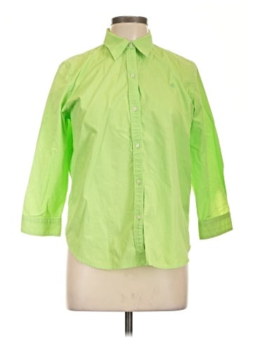 Lauren by Ralph Lauren 3/4 Sleeve Button-Down Shirt (view 1)
