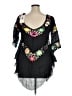 Assorted Brands Black 3/4 Sleeve Blouse Size M (estimated) - photo 2