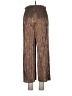 Alice + Olivia 100% Polyester Metallic Solid Gold Brown Casual Pants Size L - photo 2