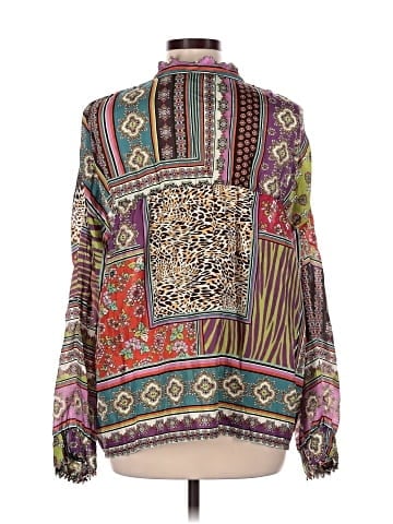 Johnny Was Long Sleeve Silk Top (view 2)