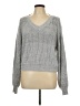 Shein 100% Polyester Metallic Gray Pullover Sweater Size L - photo 1
