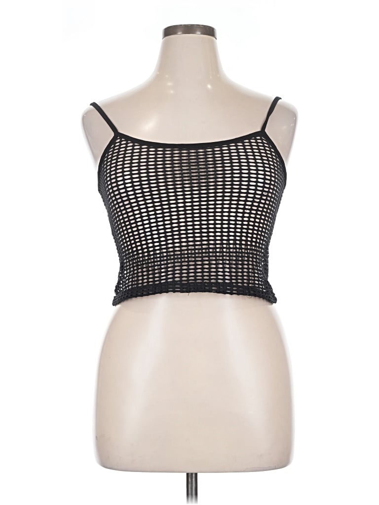 Pre-owned Elan Tube Top Black Strapless Neckline Tops