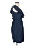 H&M 100% Polyester Solid Blue Cocktail Dress Size 4 - photo 4