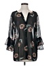 CAbi 100% Polyester Black 3/4 Sleeve Blouse Size S - photo 1