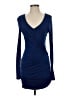 BCBGMAXAZRIA Solid Blue Cocktail Dress Size S - photo 1