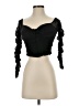 Privy Black Short Sleeve Top Size S - photo 1