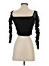 Privy Black Short Sleeve Top Size S - photo 2