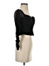 Privy Black Short Sleeve Top Size S - photo 4