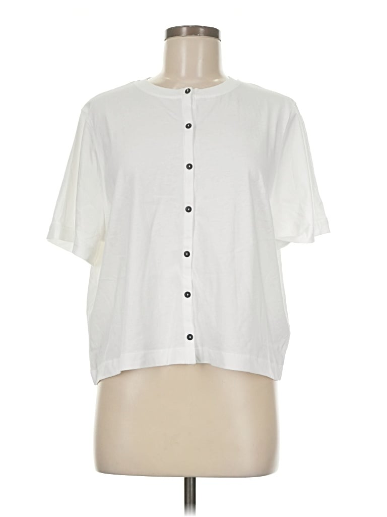Whistles Short Sleeve Blouse In White