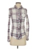 Kenar 100% Rayon Plaid Ivory Long Sleeve Button-Down Shirt Size XS - photo 1