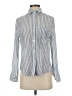 Rails 100% Cotton Stripes Silver Long Sleeve Button-Down Shirt Size S - photo 1