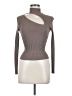 Zara Gray Tan Long Sleeve Top Size M - photo 1