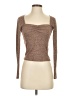 MNG Brown Long Sleeve Top Size S - photo 1